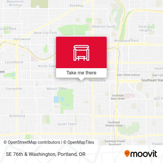 SE 76th & Washington map