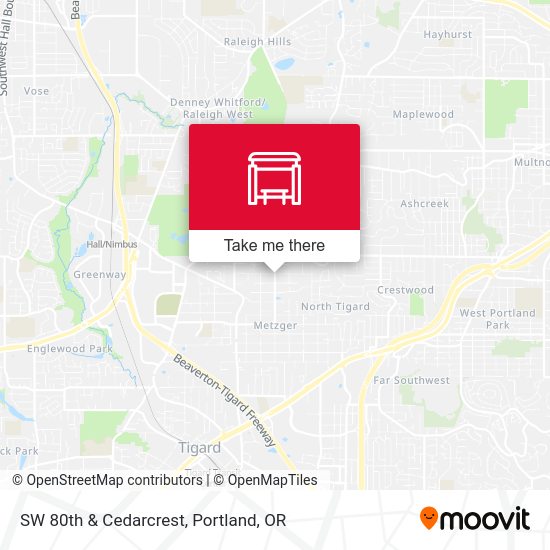 Mapa de SW 80th & Cedarcrest