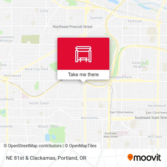 NE 81st & Clackamas (North) map