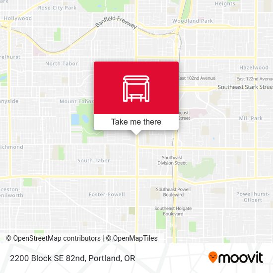 Mapa de 2200 Block SE 82nd