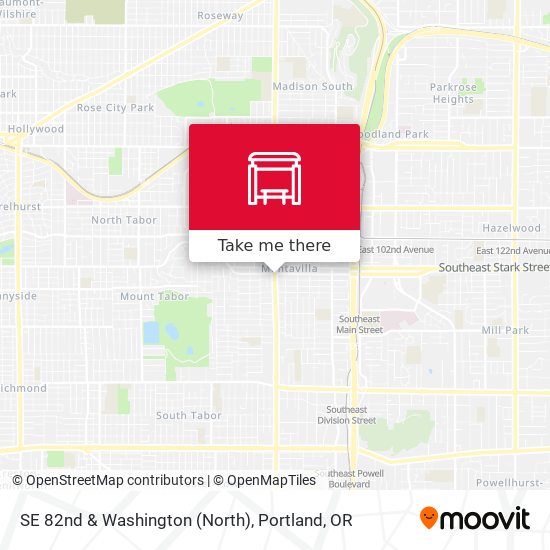 SE 82nd & Washington (North) map