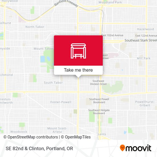 SE 82nd & Clinton map