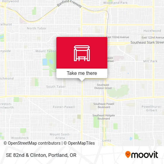 Mapa de SE 82nd & Clinton