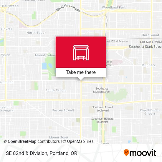 Mapa de SE 82nd & Division