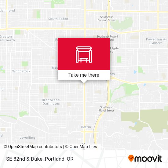 Mapa de SE 82nd & Duke