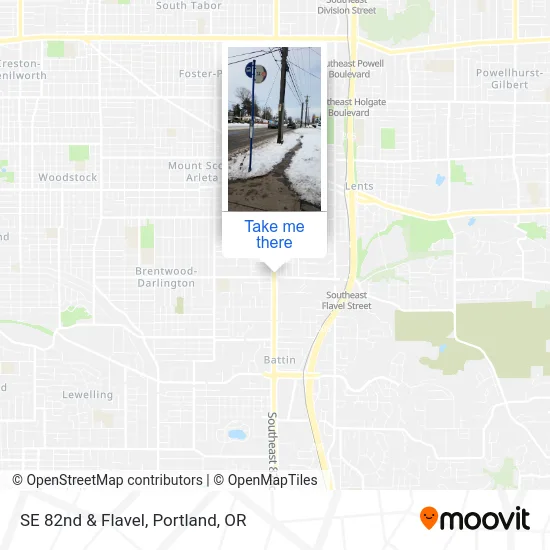 SE 82nd & Flavel map