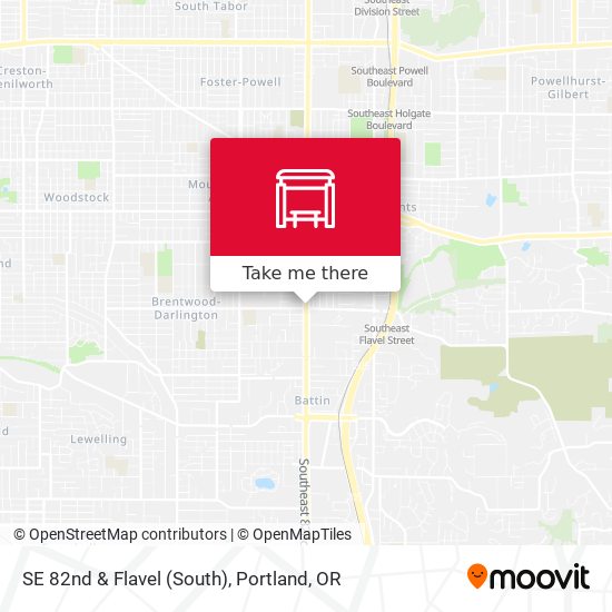 SE 82nd & Flavel (South) map