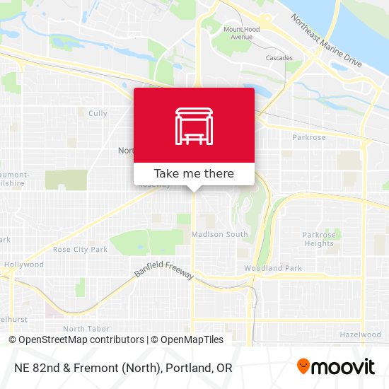 NE 82nd & Fremont (North) map