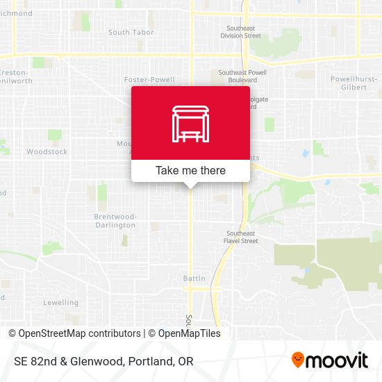 SE 82nd & Glenwood map