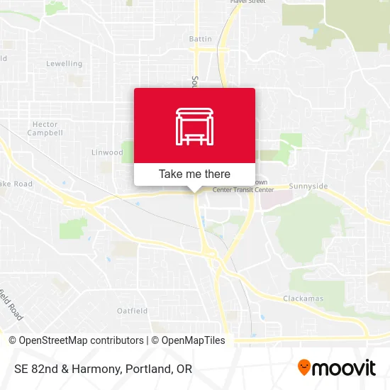Mapa de SE 82nd & Harmony