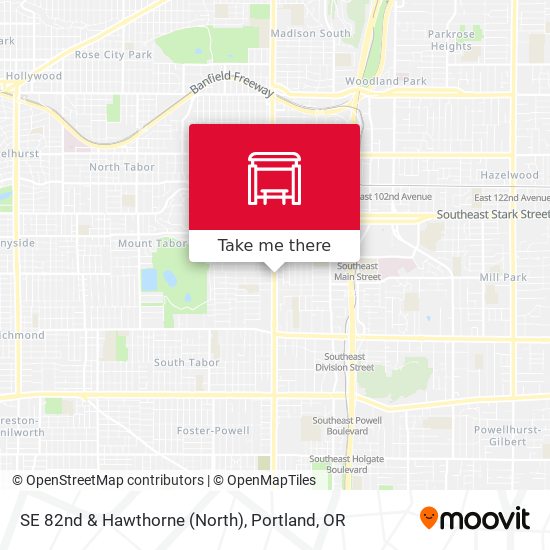 SE 82nd & Hawthorne (North) map