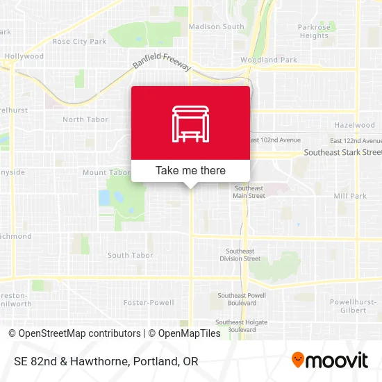 Mapa de SE 82nd & Hawthorne