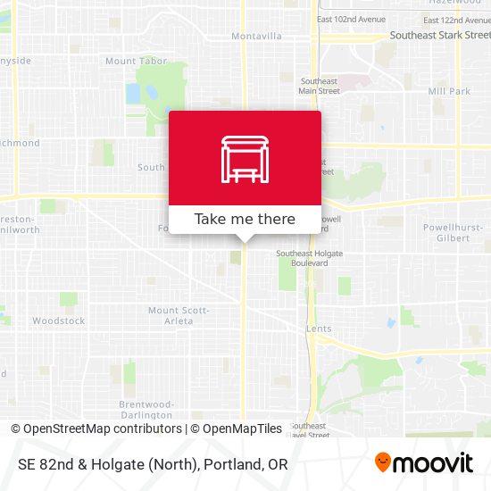 SE 82nd & Holgate (North) map