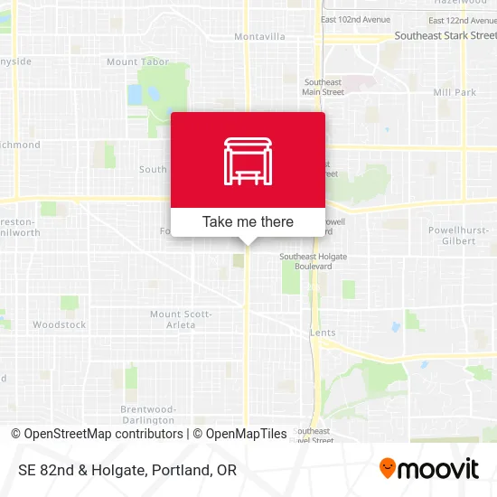 Mapa de SE 82nd & Holgate