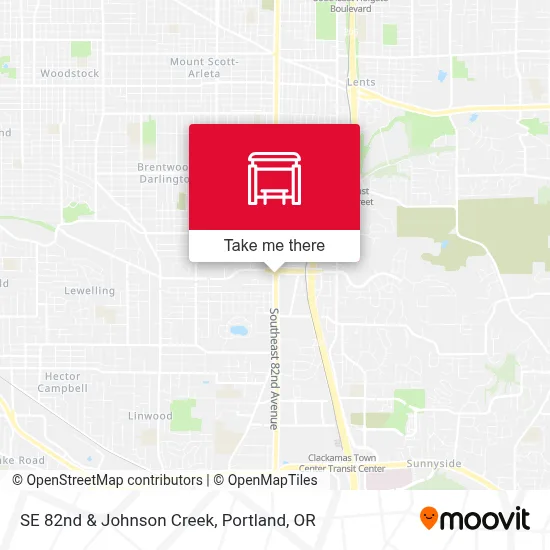 SE 82nd & Johnson Creek map