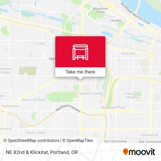 NE 82nd & Klickitat map