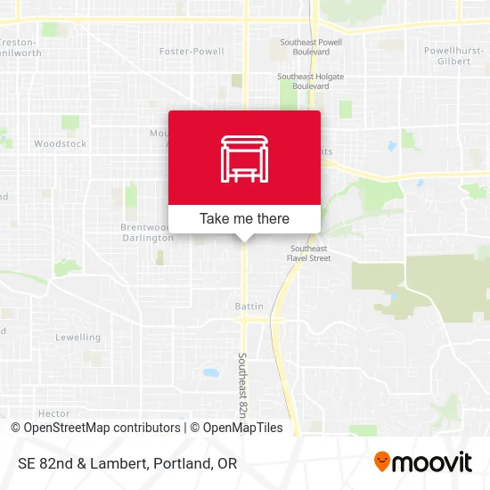 SE 82nd & Lambert map