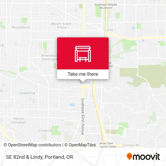SE 82nd & Lindy map