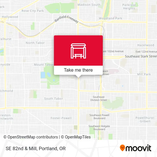 Mapa de SE 82nd & Mill
