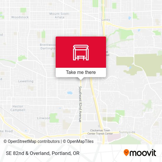 SE 82nd & Overland map