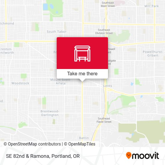 Mapa de SE 82nd & Ramona