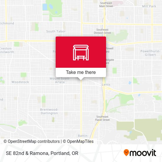 Mapa de SE 82nd & Ramona