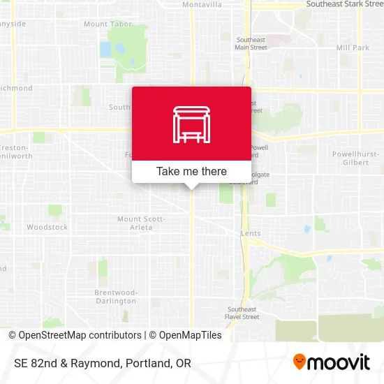 SE 82nd & Raymond map
