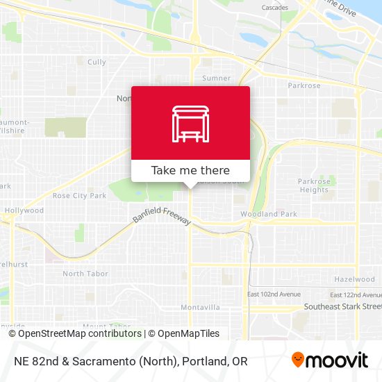 NE 82nd & Sacramento (North) map