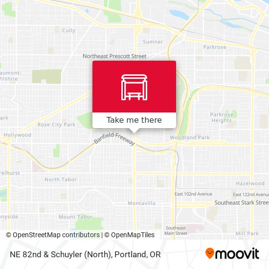 NE 82nd & Schuyler (North) map