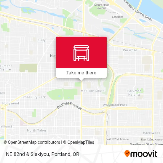 NE 82nd & Siskiyou map