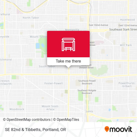 SE 82nd & Tibbetts map