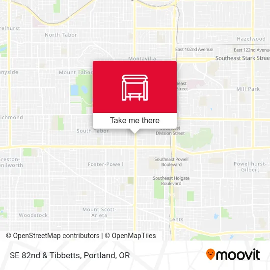 SE 82nd & Tibbetts map