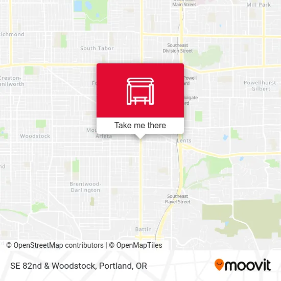 Mapa de SE 82nd & Woodstock