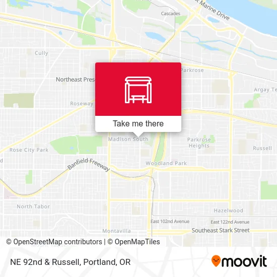 NE 92nd & Russell map