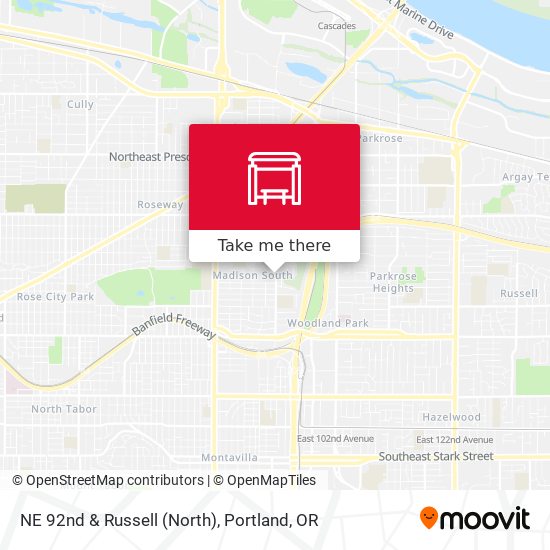 NE 92nd & Russell (North) map