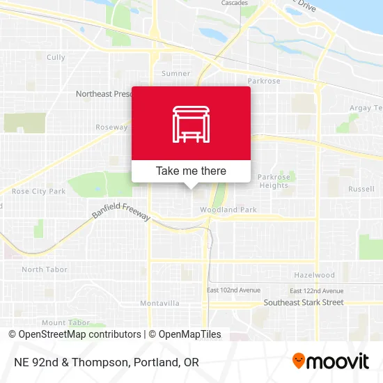 NE 92nd & Thompson map