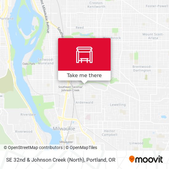 SE 32nd & Johnson Creek (North) map