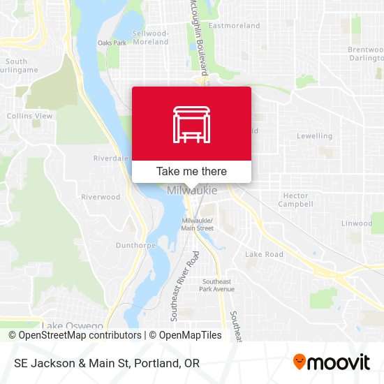 SE Jackson & Main St map