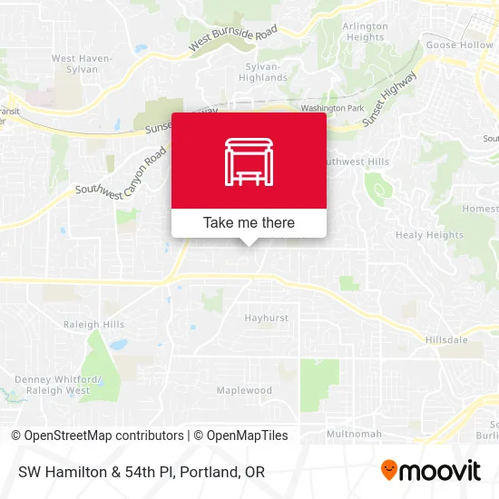 SW Hamilton & 54th Pl map