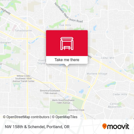 NW 158th & Schendel map