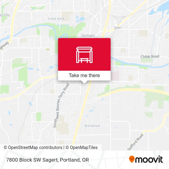 7800 Block SW Sagert map