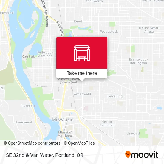 SE 32nd & Van Water map