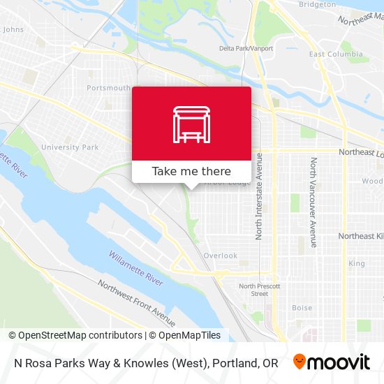 Mapa de N Rosa Parks Way & Knowles (West)