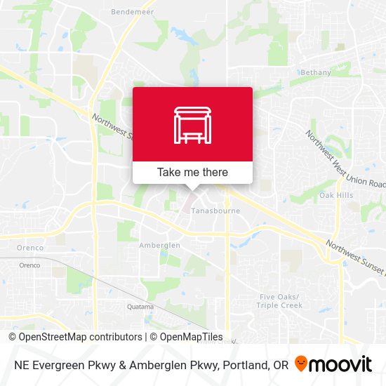 Mapa de NE Evergreen Pkwy & Amberglen Pkwy