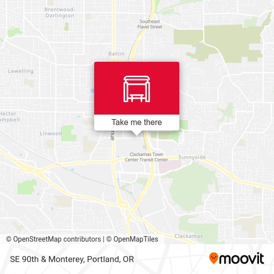 Mapa de SE 90th & Monterey