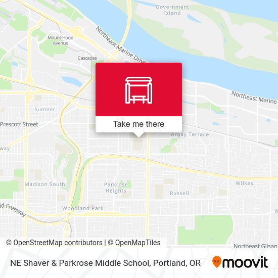 NE Shaver & Parkrose Middle School map