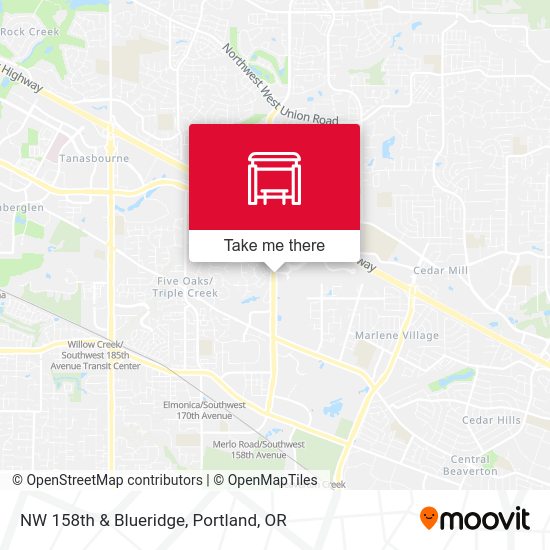 Mapa de NW 158th & Blueridge