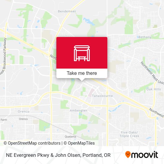 NE Evergreen Pkwy & John Olsen map
