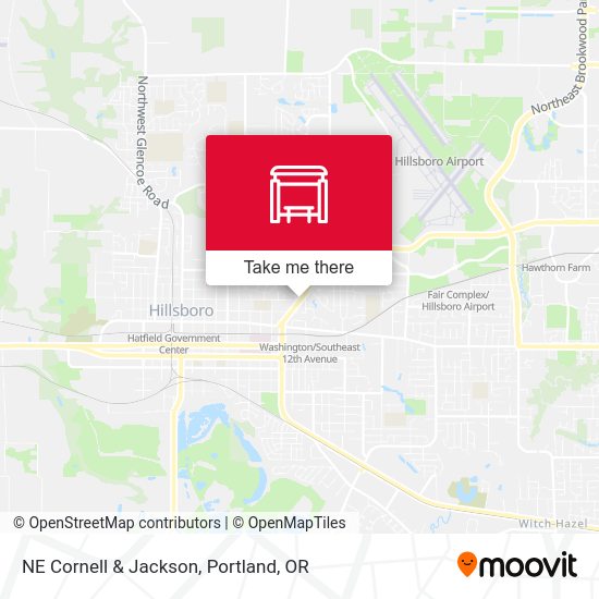 NE Cornell & Jackson map