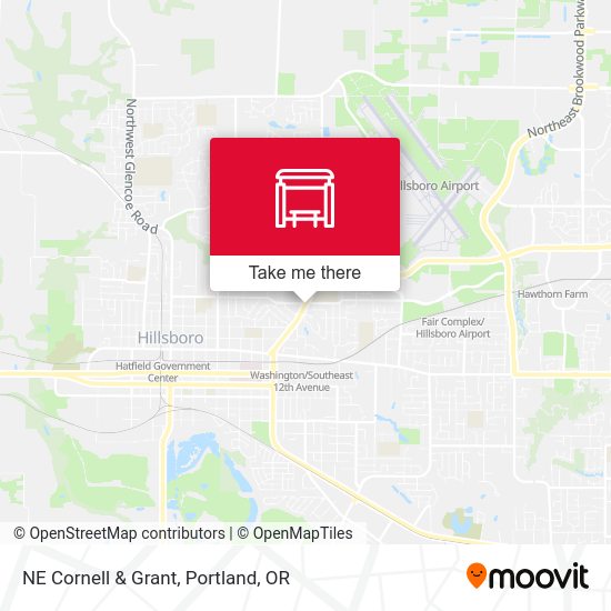NE Cornell & Grant map
